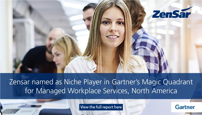 ZensarSA's tweet photo. @Zensar named as #NichePlayer in @Gartner_inc's #MagicQuadrant for Managed Workplace Services - Download the report here - https://t.co/foXRe0Nfa5 https://t.co/y6Ihbxxbb0
