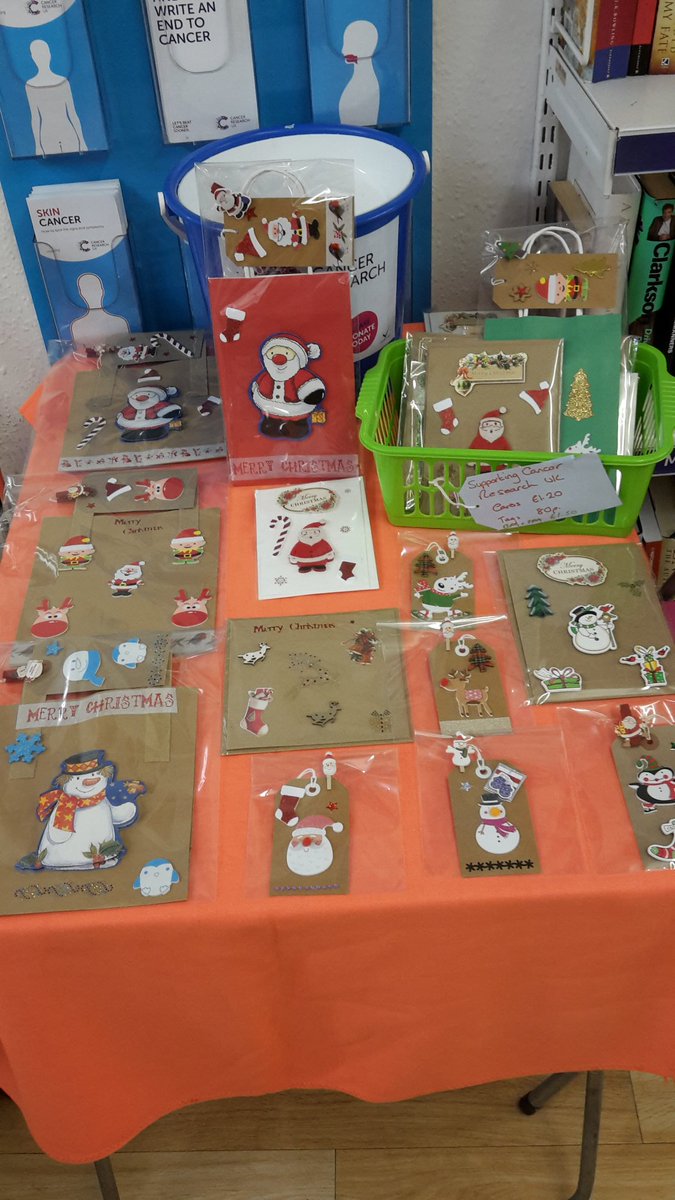 jaynecruk's tweet photo. Few remaining card's, bags and tags to buy Cancer research shop opposite the post office #crukshops #Northallerton @sharonp7217 https://t.co/M05yZUCmTd