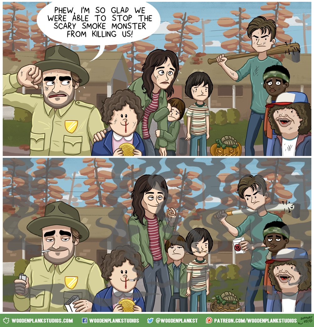 Smoke kill's, y'all! @joe_keery @DavidKHarbour @milliebbrown @FinnSkata @noah_schnapp @calebrmclaughl1 @GatenM123 #strangerthings #strangerthings2 #steveharrington