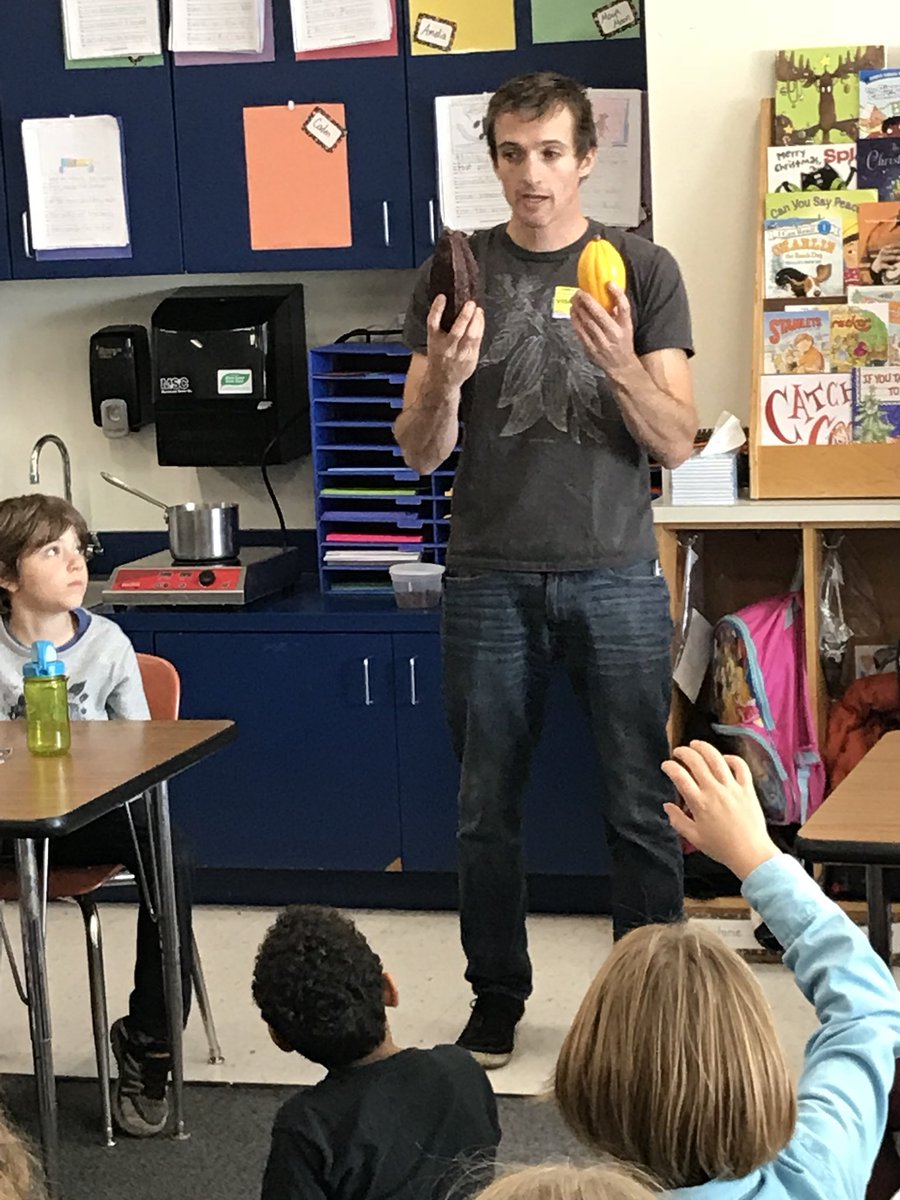 TeachMrsNewell's tweet photo. @Vance_ES Ss kicked off our economy #projectbasedlearning unit with @FEASTasheville @frenchbroadchoc and @TheRootsFound with a delicious and informative mint chocolate demo https://t.co/ctD82qsHZ4