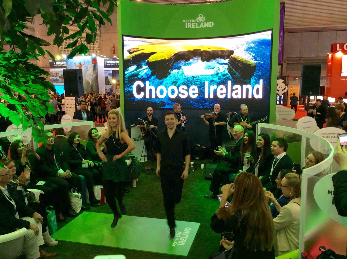Irish dancers making quite the impression at the #ibtmworld Networking Hour