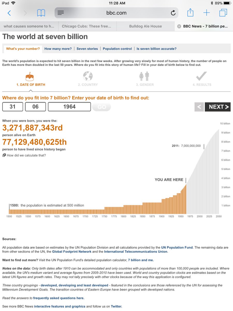 JFank88's tweet photo. Difference between my mom and I. We are 2,542,836,026 different with when you were born and when it comes to person alive there is a gap of 4,066,586,037. Interesting stuff! @NutmegSomething #Bio110Fall17 https://t.co/CpgmBGNpw0