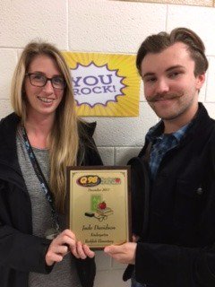 Rockfishann's tweet photo. Jade Davidson was recognized by Q98 as teacher of the week! Thank you Q98!#Q98 https://t.co/IiuzonzgK0