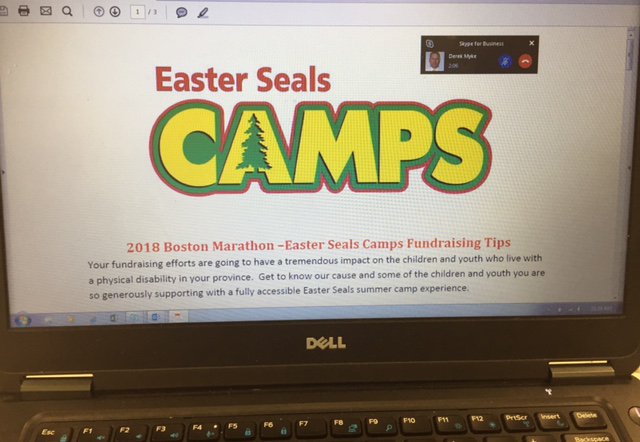 DMyke26_2's tweet photo. @EasterSealsON Camps: Fundrasing Tips lunch and learn skype session!  @jhboston26   fundraising efforts are going to have a tremendous impact on the children and youth who live with a physical disability across #Canada  #TeamManulife #TeamHancock 🇨🇦 https://t.co/BC2Dk6QlQ4