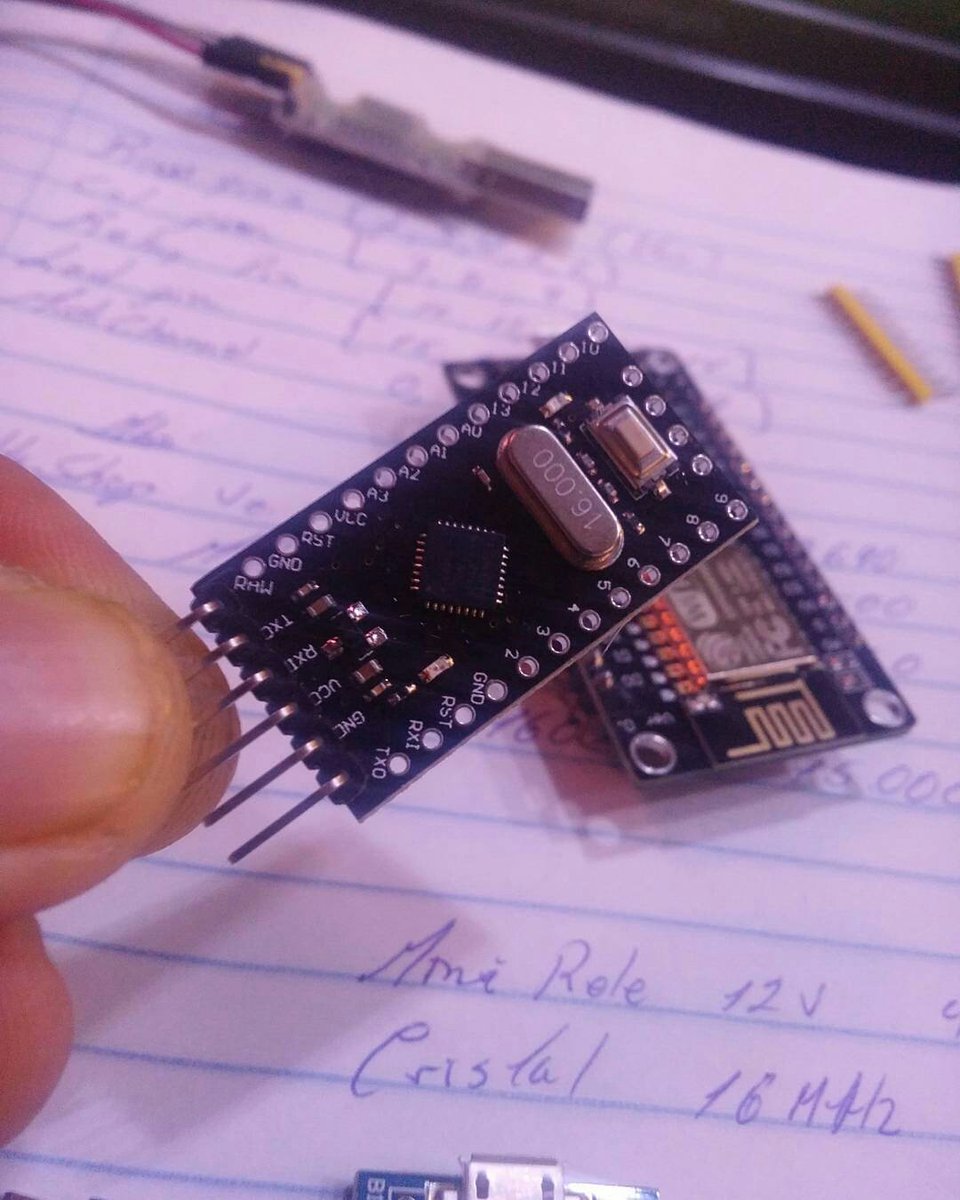 E_SmartLabs's tweet photo. Arduino Pro mini in my fingers. Tiny & powerfull
#Arduino #IDE #ATMEL #AtmelStudio #AVR
#embedded
#Robotics #MicroController
#AvrProjects #Projects #DigitalLogic #Programing
https://t.co/GQThX23emm https://t.co/30txIEjUQ4