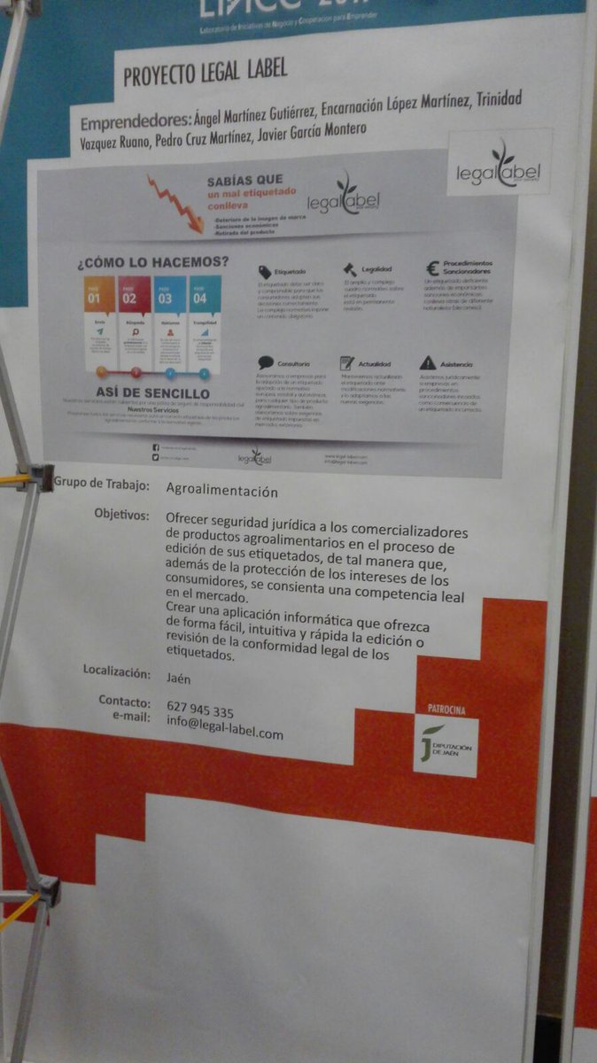 legal_label's tweet photo. @legal_label finalista en #ForoLince2017 @FERIASJAEN compartiendo conocimientos sobre #emprendimiento #innovacion https://t.co/deRbsd1baY