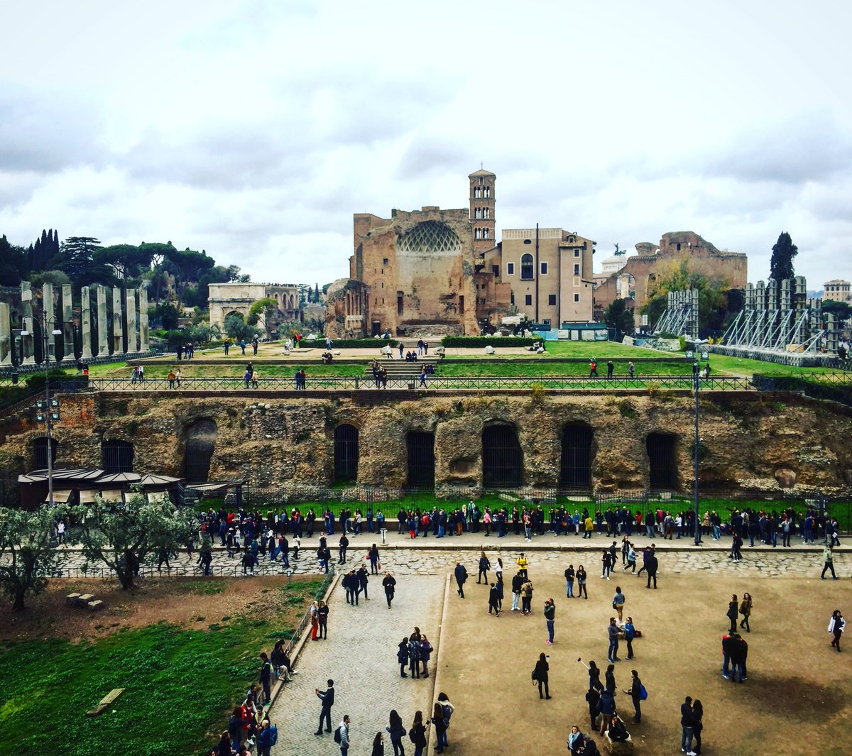 CreateAdapt's tweet photo. Getting our culture fix on the job, with this glorious viewππ½#remotework #whenontour #colloseo #romanforum https://t.co/uUhswn6LDr