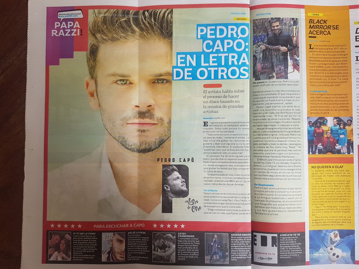 Conozcan mas de <a href="/pedrocapo/">Pedro Capó</a> en <a href="/soy_502/">Soy 502</a>  #PedroCapoEnGT #EnLetraDeOtro