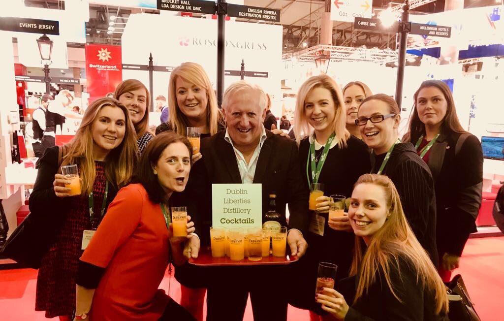 Giving it socks launching @DublinLiberties <a href="/MeetInIreland/">Meet in Ireland</a> at #IBTMworld17 with some wonderful cocktails