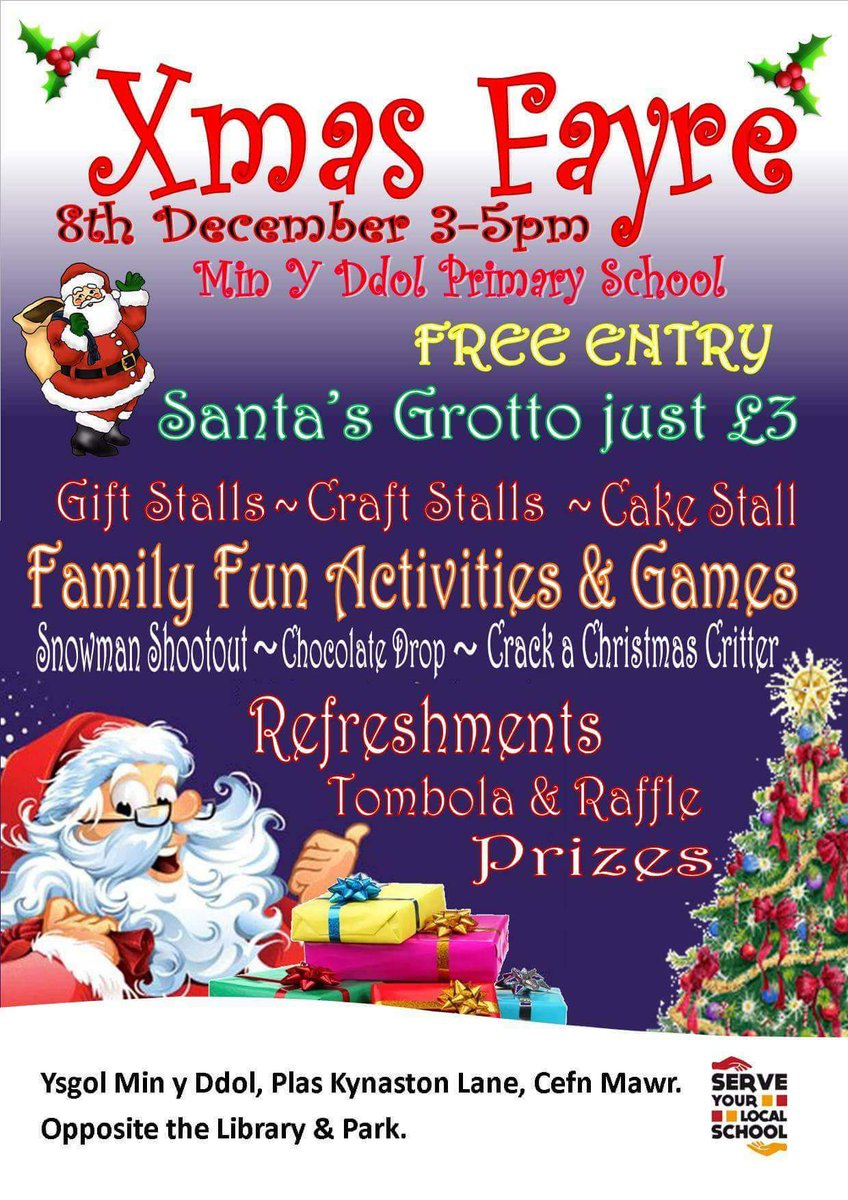 amywedley's tweet photo. @wrexham . All welcome to come to Ysgol Min Y Ddol's Christmas fayre. https://t.co/LzJFRtOxeV