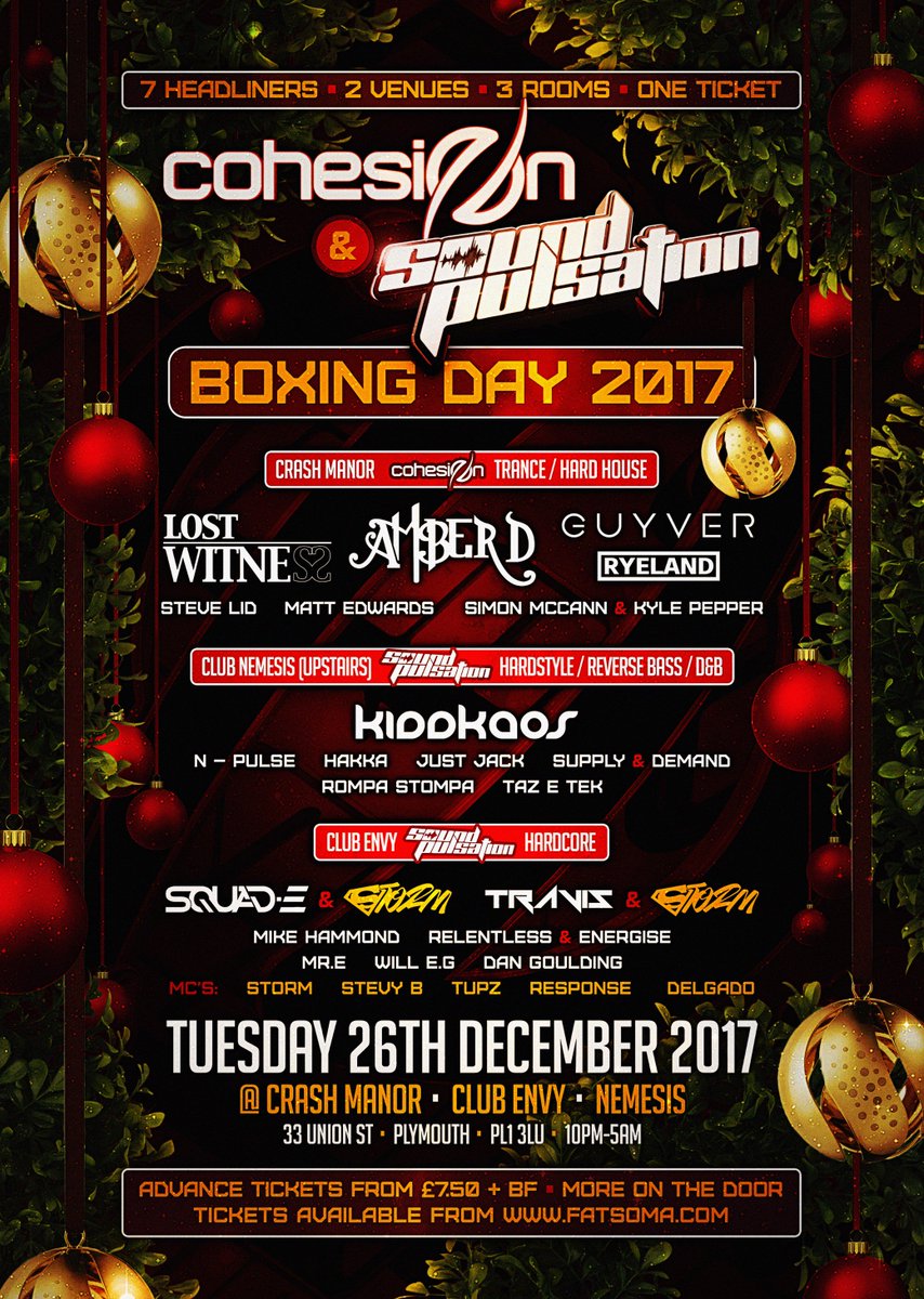 DjMattEdwards's tweet photo. @cohesiontrance &amp; Sound Pulsation hits @ManorCrash on #BoxingDay #Plymouth #trance #trance
Tickets.. https://t.co/juSSwqiAa3 https://t.co/a1kMIeFyI6