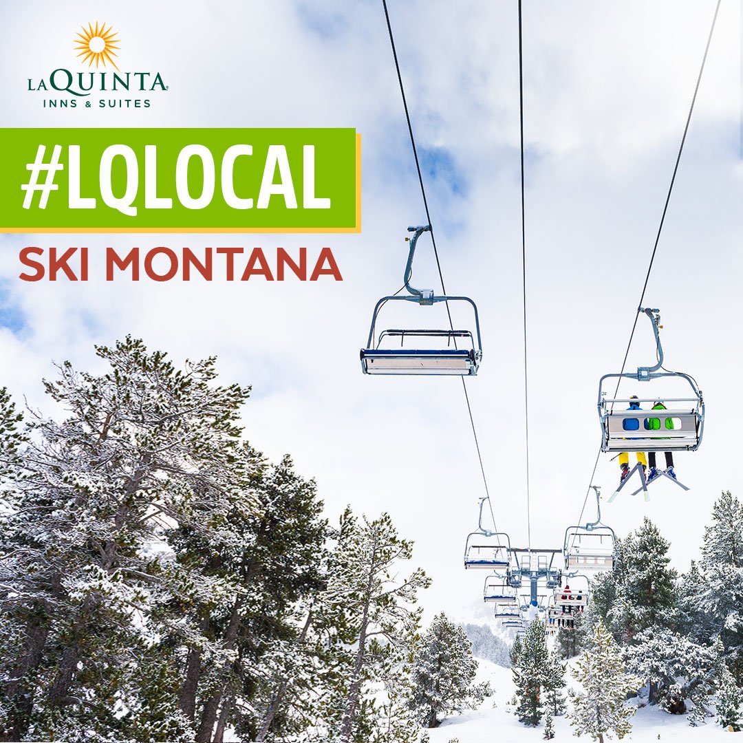 LQ's tweet photo. Business trip in #Montana? Extend your stay and have fun hitting the slopes at the many ski areas near our Montana properties. #LQLocal https://t.co/eZbOFQejby