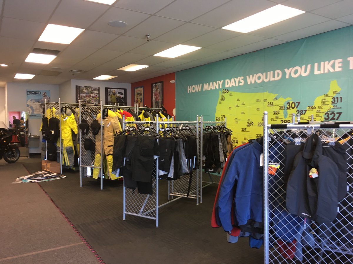 AerostichDesign's tweet photo. The Aerostich Cherry Hill, NJ Pop-Up is getting ready! Open 11/30 - 12/3 at 2240 Marlton Pike West in the Garden State Pavilion Shopping Center! #RideHere more info at https://t.co/MrPEgH6enr https://t.co/EfGaXkPNcW