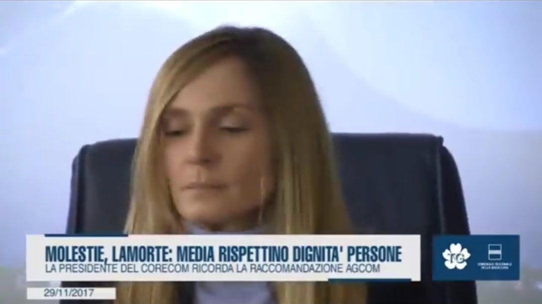 giudittalamorte's tweet photo. "Media rispettino dignità persone" (video) https://t.co/xaCCPDbSU9 https://t.co/dMbKX1n4ia
#violenzadigenere #comunicazione #agcom #corecombas https://t.co/4GxiZnYDvR