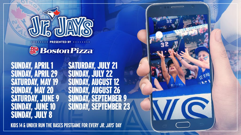 Jr. Jays Sundays pres. by Boston Pizza - Toronto Blue Jays