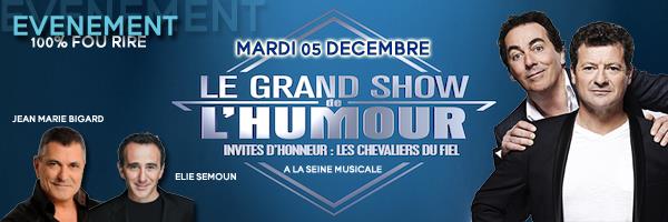 Ville_BoulogneB's tweet photo. #Événement > Présenté par @Drucker_TV le 5/12 à @LaSeineMusicale, le #GrandShowdelHumour met à l’honneur les @ChevaliersFiel ! Avec @JM_Bigard, @SemounElie, @ODB_Officiel et d’autres, ils joueront leurs sketchs cultes. Réservez vos places gratuites sur https://t.co/EK1VO2NF14 https://t.co/IFJHUffZVy