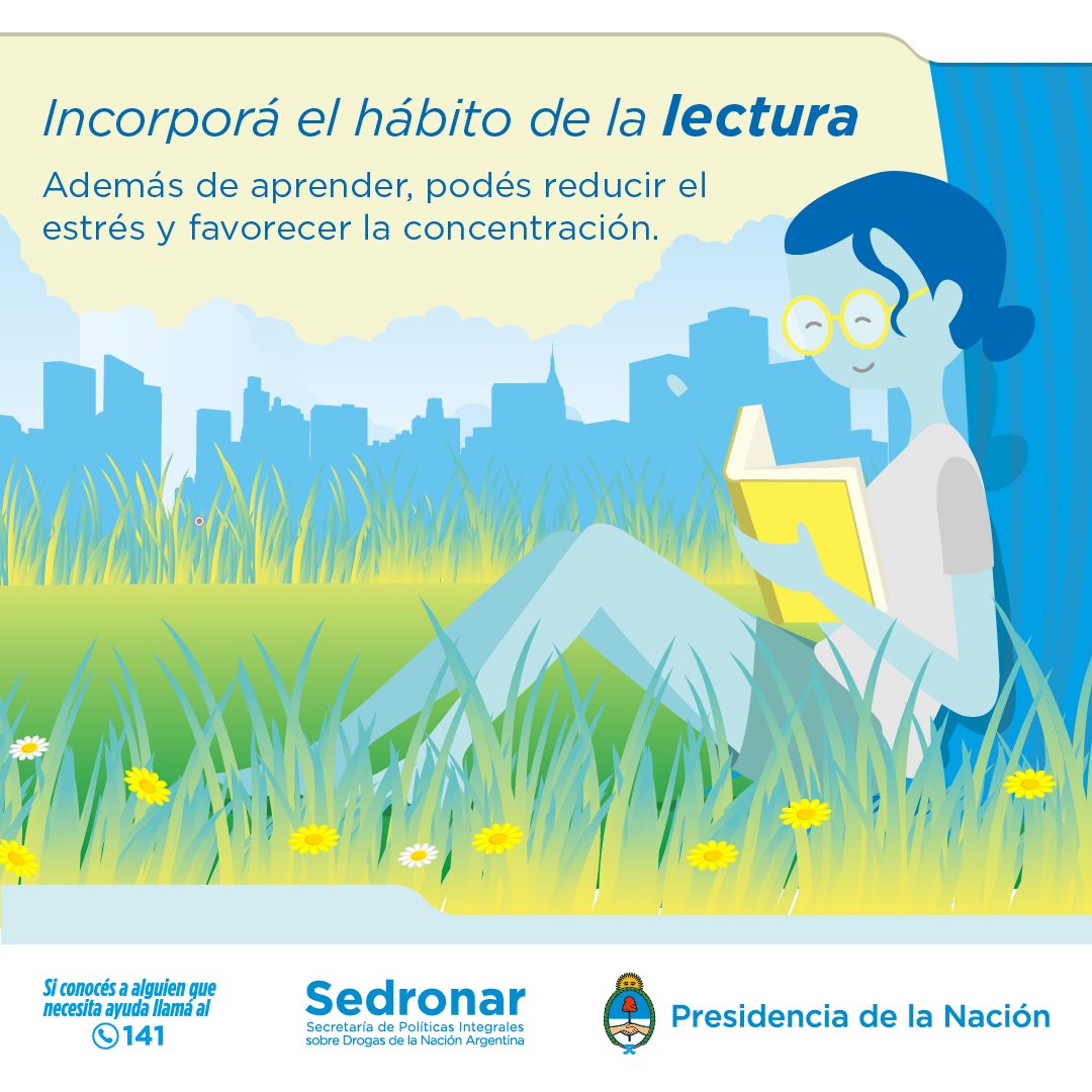 Sedronar's tweet photo. 📖 ¿Sabías que leer genera mejoras a nivel mental, espiritual y social? ¡Convertilo en un hábito! 
👉 https://t.co/1ttnCbaKAg #GenerandoHábitosSaludables https://t.co/z4jXIk3yy9