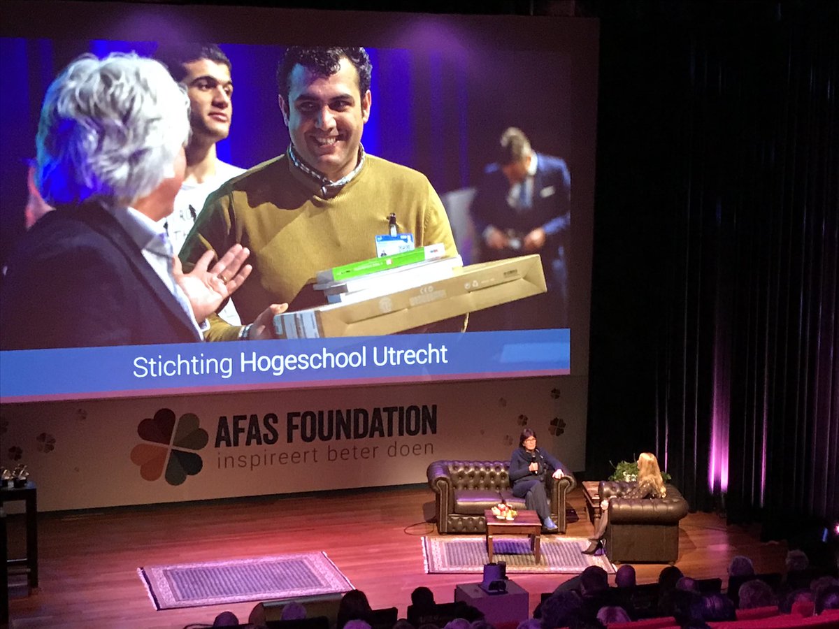 AFASFoundation's tweet photo. De eerste genomineerde is: de Hogeschool Utrecht @HU_Utrecht! Gefeliciteerd, nu in spanning afwachten... #goedstedoel #afasfoundation https://t.co/8vrjY9QUFc