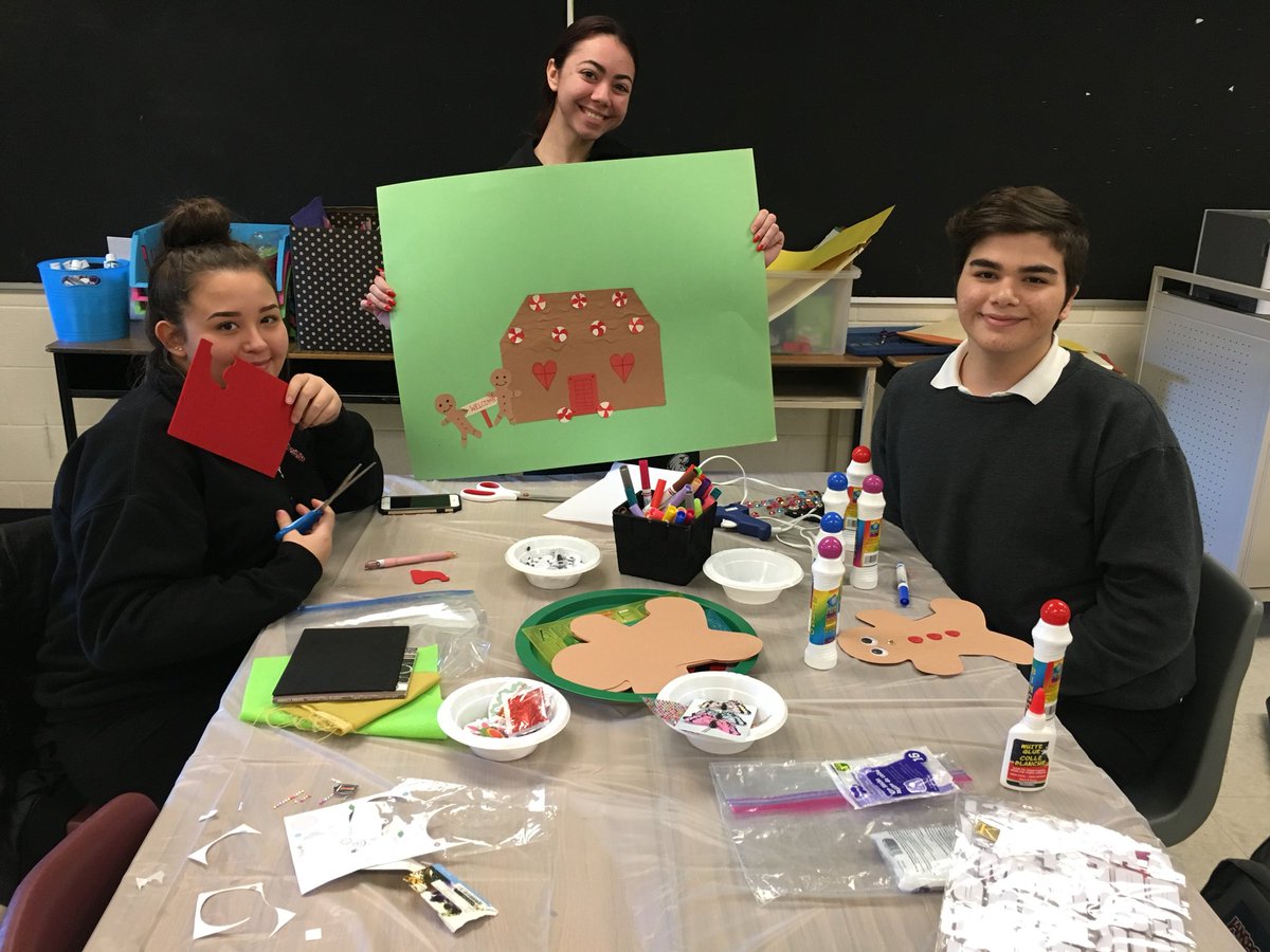 Mrs_Humenny's tweet photo. @FrBressaniCHS HPC3O, Raising Healthy Children course getting the final touches ready for tomorrow’s Winter Carnival play day with JK/SK students from Holy Family Daycare. https://t.co/5l9RO7HJS4