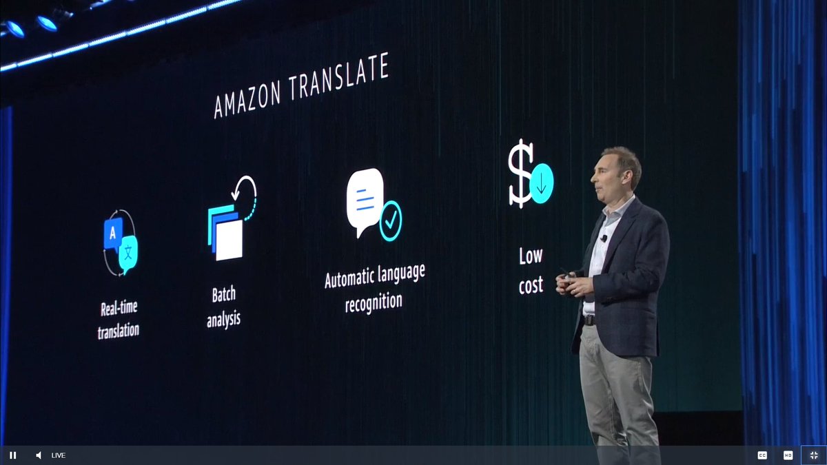 IoTchannel's tweet photo. OMG! Amazon just announced #Transcribe! & #Translate - Has just literally put a load of #TextToSpeach and #SpeachtoText firms out of business.... 😦 #IoTCommunity #reInvent #AWS #IoT #Translation #AWSreinvent2017 #AWSreInvent cc @SMC_on_IoT https://t.co/m74qxOWizw