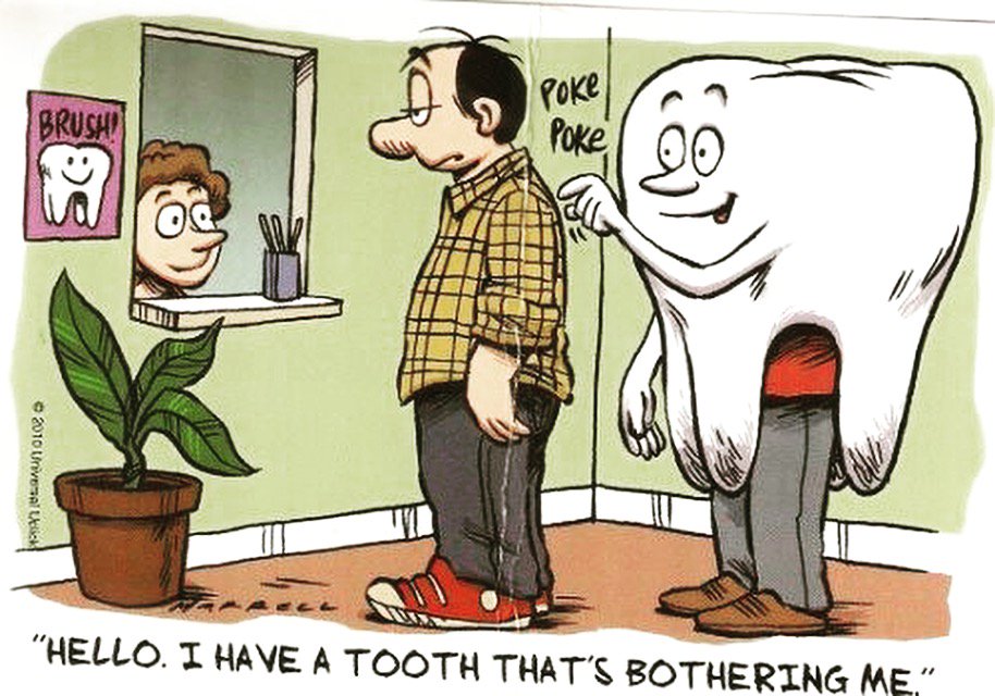 GreylingDental's tweet photo. Don't let that tooth keep bothering you! 😅 #Comegetseen #WednesdayHumor https://t.co/wH4CFtt3Jz