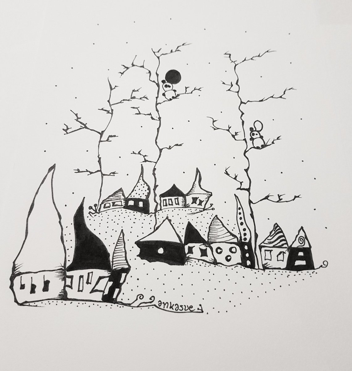 ankasue's tweet photo. #doodling #illustration #drawing #Sketching #blackwhite 
#Postcards 
more: https://t.co/5H5mRYX61Q https://t.co/Xcp5MUU0Bj