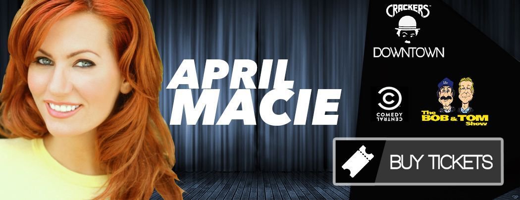 CrackersComedy's tweet photo. #CrackersComedy is thrilled to have @AprilMacie back with us in two weeks. Get your advanced tickets online here. https://t.co/1vdGqztKr3 #Indy #Standupcomedy #Downtown https://t.co/SA5t0fK6fF