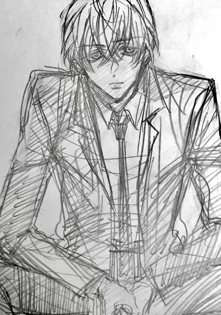 息抜きに落書き(をしてる場合ではない)。
降谷さんです。ゼロの執行人、ってタイトル最高にカッコいいじゃん…って震えており。4月待ち遠しき。 