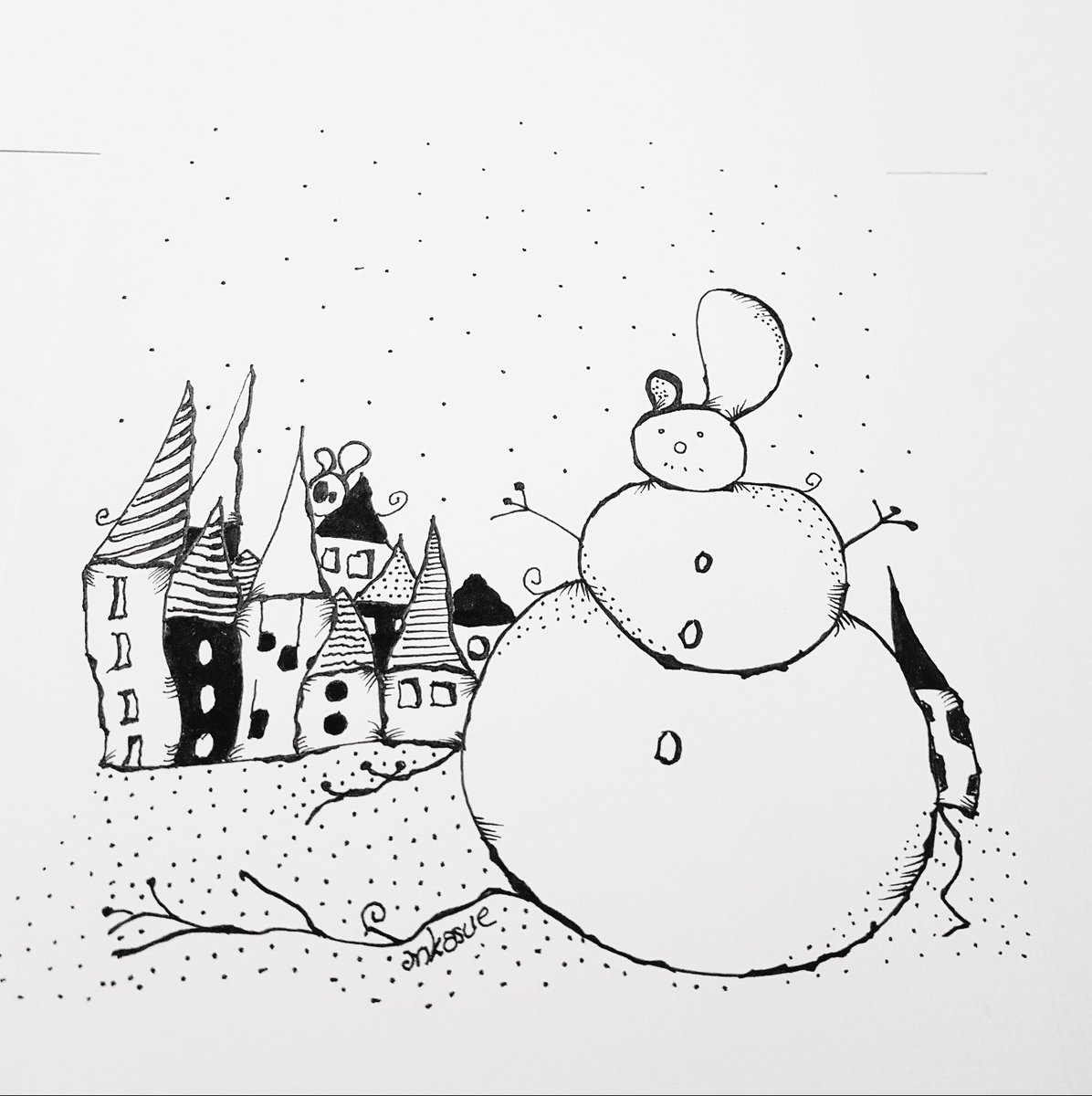 ankasue's tweet photo. #doodling #illustration #drawing #Sketching #blackwhite 
#Postcards 
more: https://t.co/5H5mRYX61Q https://t.co/O4GGek9H3U