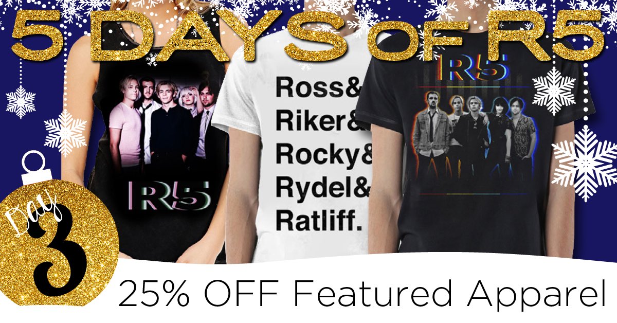 Ready5etROCK's tweet photo. It’s day 3 of #5DaysOfR5! Get 25% off featured apparel! https://t.co/dEQpArekkA https://t.co/JAlqrD5hg3
