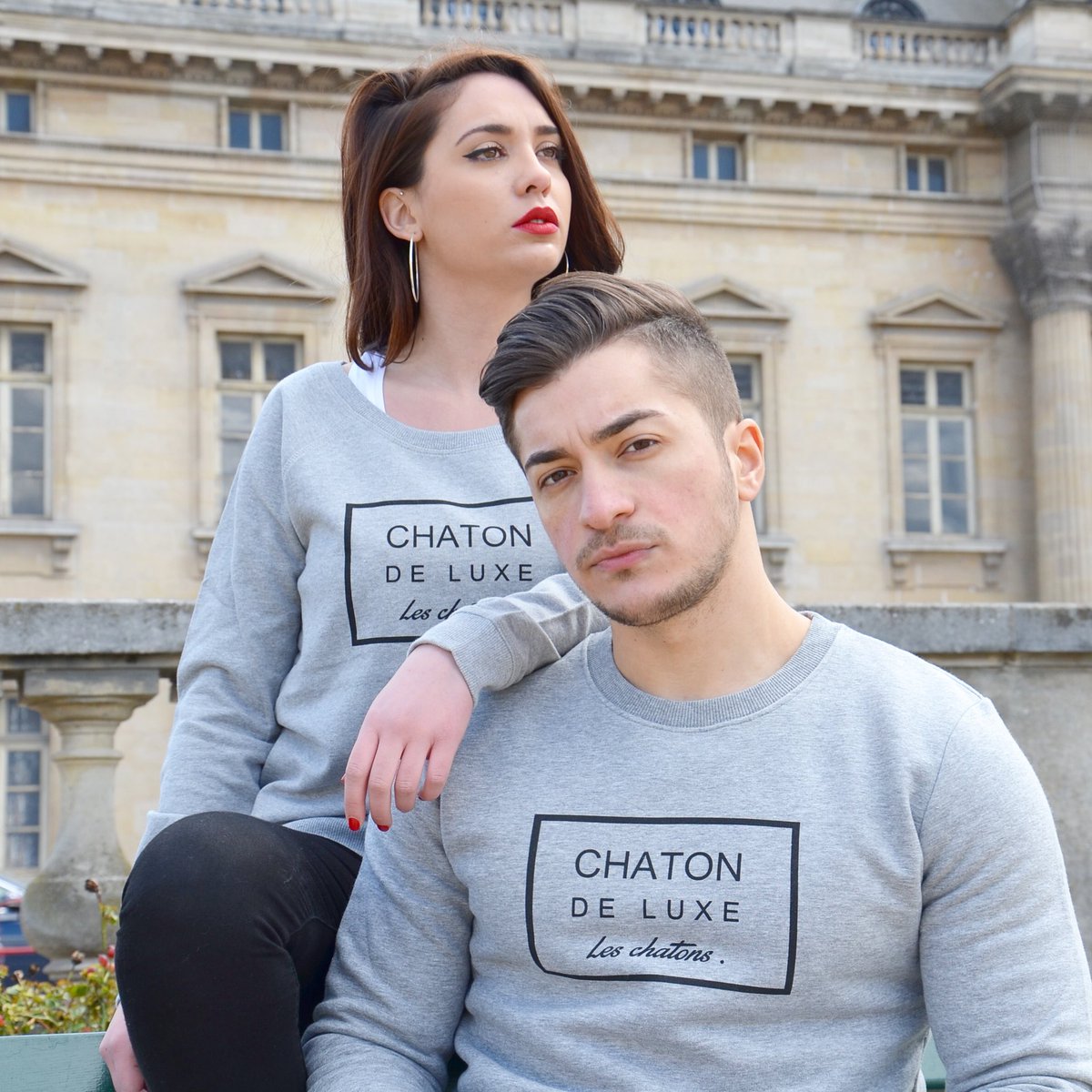 LesChatonsParis's tweet photo. Sweats « chaton de luxe » 🙈😻 Disponibles uniquement sur le https://t.co/yghBMR4Dq6 ❤ 
#mode #hype #tendance #chat #chats #chatons #chaton #couple #ss11 #darko #cttg #couples #amour #love #mignon #cat #cat #kitty #kitten #kittens https://t.co/Ma2zrn8sts