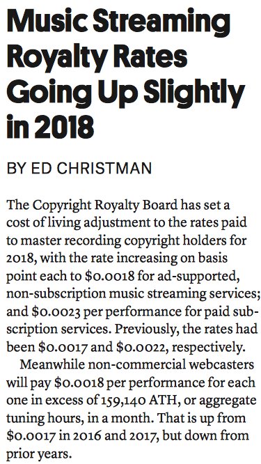 DJNOTHINNICE's tweet photo. #Billboard #Music #Streaming #Royalty #Rates #2018 #EDChristman #NothinNiceNews #DjNothinNice #Entertainment https://t.co/lNELqcB56d