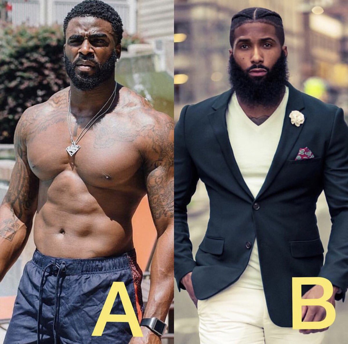 BeardIt_'s tweet photo. Ladies, if you had to choose out of these two guys, who do you think has the best beard ? 🤔🤔👀👀🤔🤔 https://t.co/SEsBrmbZtq