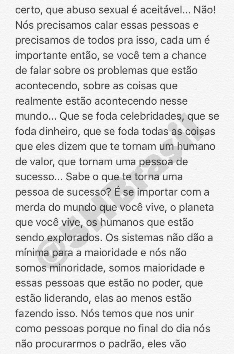 5HBrasil's tweet photo. TRADUÇÃO • VOCÊS QUEREM LACRE? Discurso da Lauren em seu Instagram Stories (29/11/2017). 

Proud of you, @LaurenJauregui! https://t.co/VstKcEsIjt