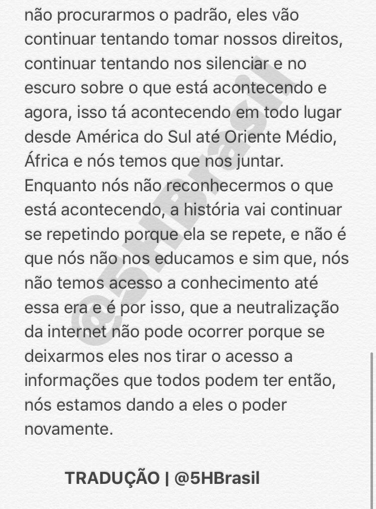5HBrasil's tweet photo. TRADUÇÃO • VOCÊS QUEREM LACRE? Discurso da Lauren em seu Instagram Stories (29/11/2017). 

Proud of you, @LaurenJauregui! https://t.co/VstKcEsIjt