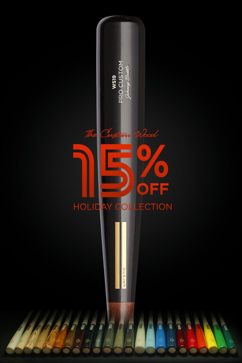warstic's tweet photo. The good news..
The Warstic Custom Wood Bat Holiday Collection is live at
https://t.co/vDf7FnhUZ3 All marked down 15%. The bad news.. Time is running out to order for Dec 23rd Delivery. #warstic #hitcraft #baseball #softball #baseballbats #woodbats #metalbats #battle  #timetohunt https://t.co/XDTIXQCpN4