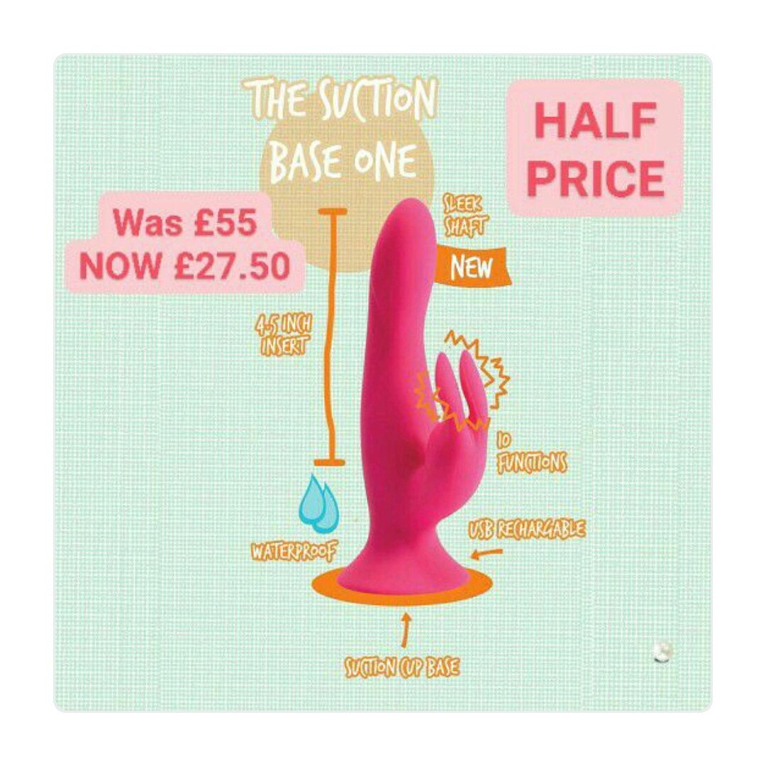 AS_Janine's tweet photo. Our Suction Base One is HALF PRICE making it just £27.50! Message me to order 👯#annsummersparties #annsummerscatalogue #annsummers #suctionvibe #suctionbase #rampantrabbit #rabbitsofinstagram #rabbit #rabbitsofinsta #halfprice #christmascountdown #christmasiscoming #gifts #gift https://t.co/21aPIbeNeD