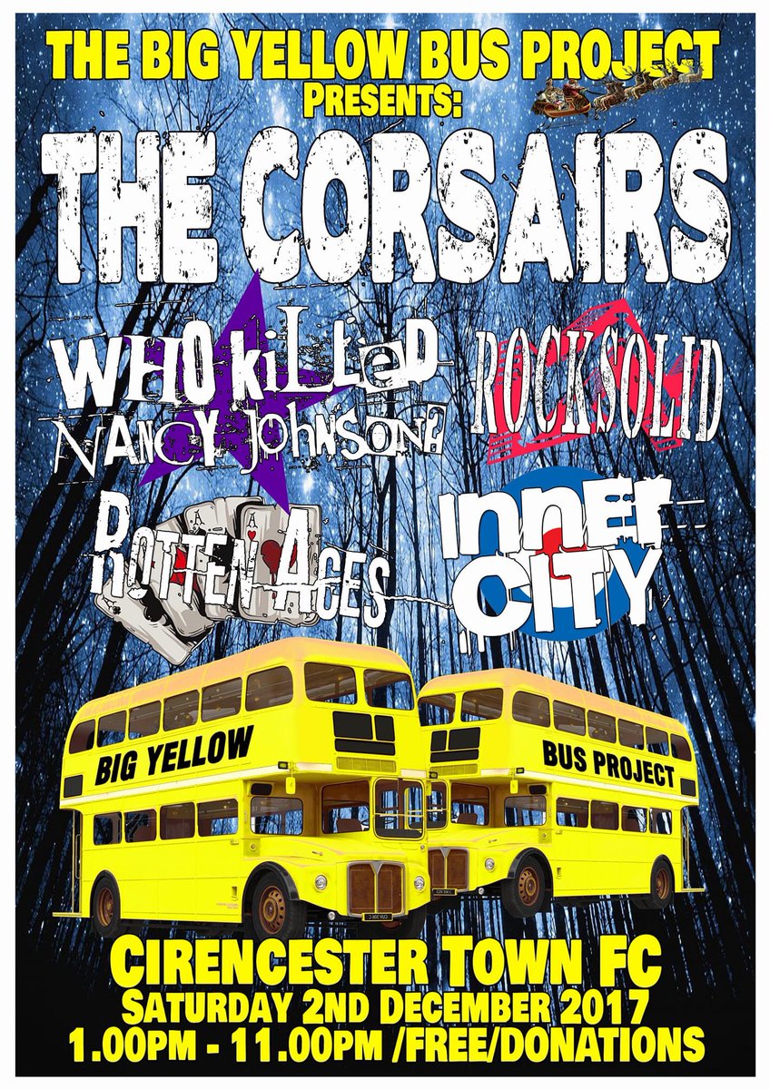 Be Great to have some of the cast pop down to Cirencester Football Club this Saturday  1pm till 11pm in aid of The Big Yellow Bus Project 5 Great bands playing and it’s Free !!! #thiscountry