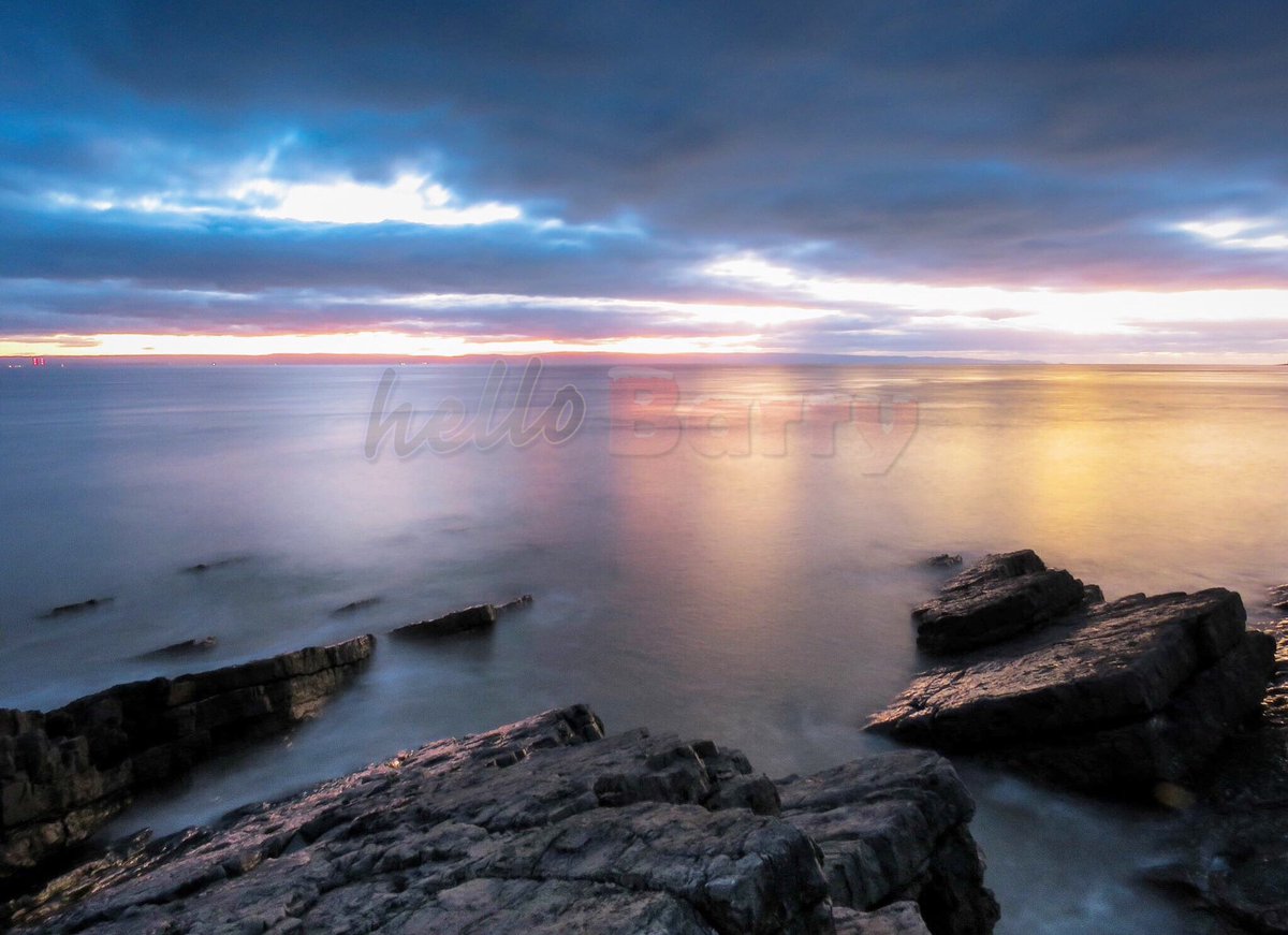 Some great colours in tonight's sunset taken at Knap Point #valeofglamorgan #wales