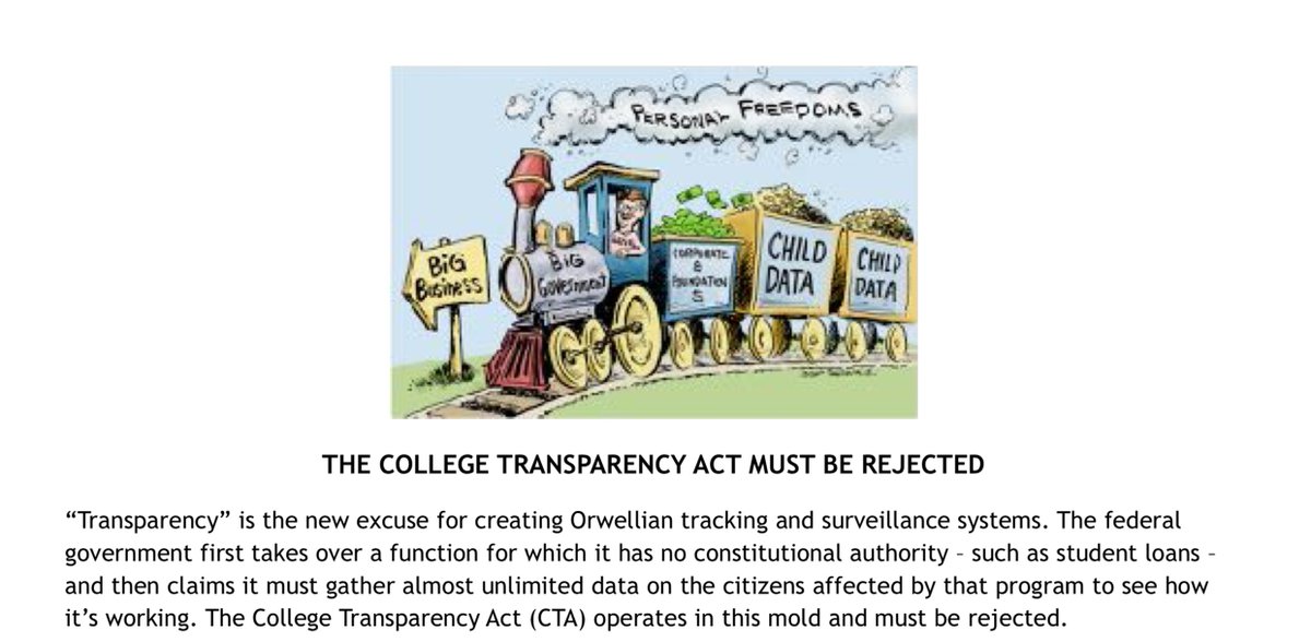 NoToCommonCore's tweet photo. Check out @approject's one-pager about The College Transparency Act (CTA) #StopCTA #BigData  https://t.co/uKgGxIo6oi https://t.co/ACix1Izzmd