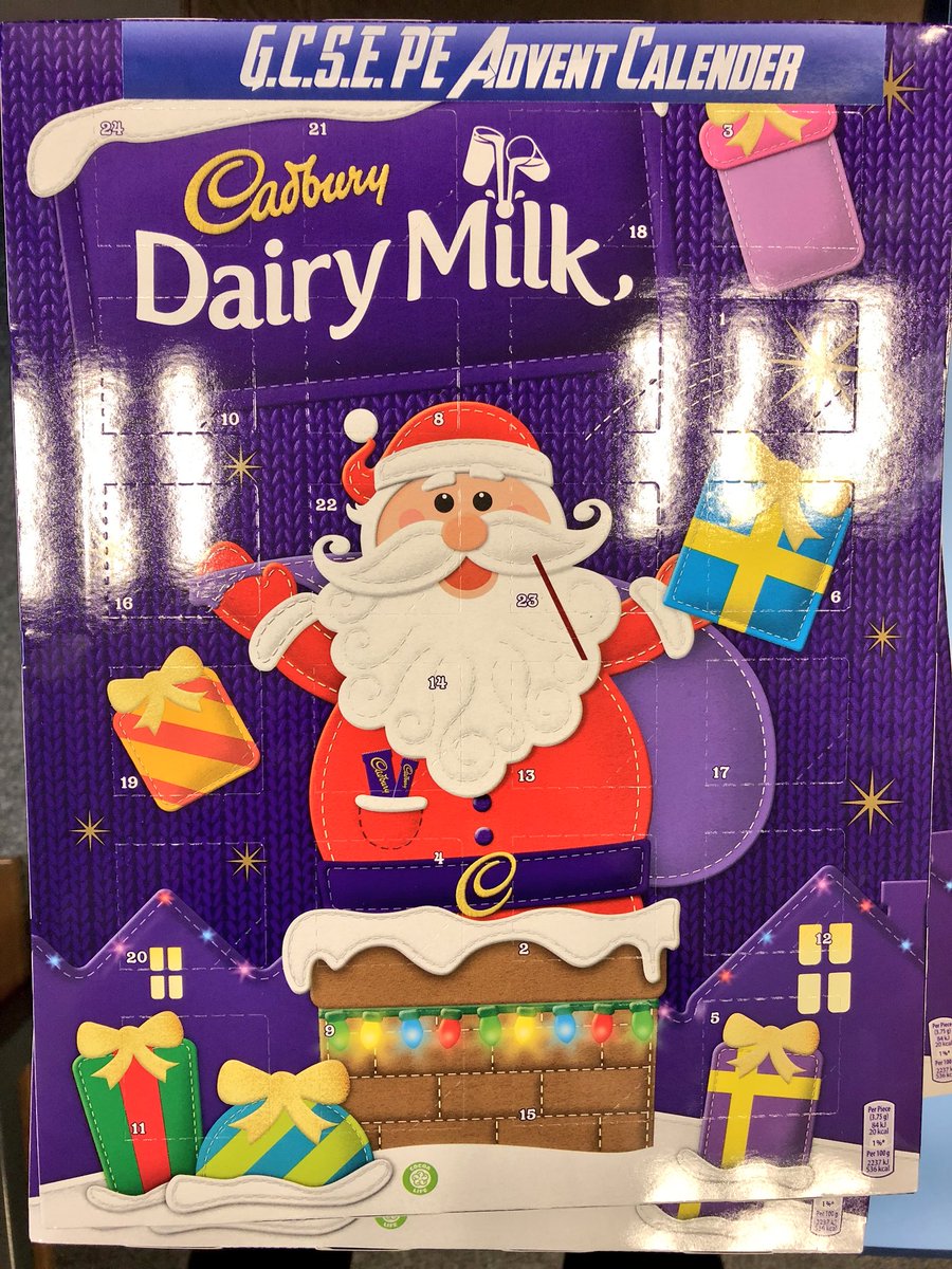 My class loved their GCSE PE Advent Calendars 📆🍫☃️ #revisionvent
