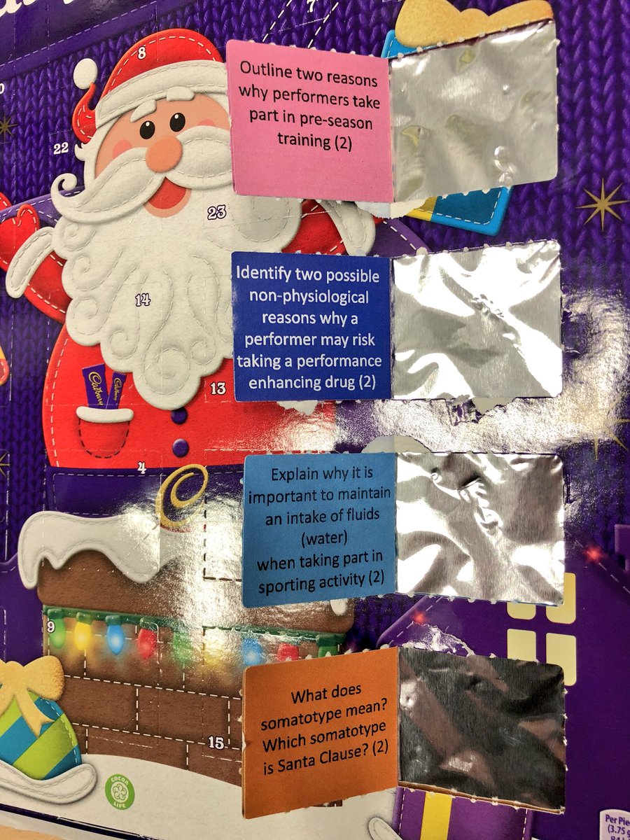 SeahamPE's tweet photo. My class loved their GCSE PE Advent Calendars 📆🍫☃️ #revisionvent https://t.co/1ukT7Wt9Kl