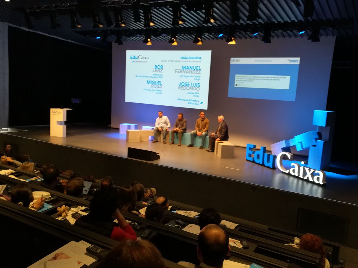 Educaixa's tweet photo. El Aprendizaje Basado en Proyectos cambia la forma de aprender y enseñar. Conoce la experiencia de @jlred1978, @manueljesusF y @miguel__rosa, quienes explicarán a @pblbob cómo se implementa el #ABP en las aulas. #RevoluciónEducativa https://t.co/5UIvaQPvLY