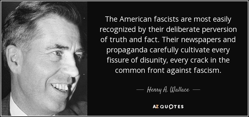 Donté Stallworth on Twitter: "“The Danger Of American Fascism” a 1944 NYT  op-ed by then-Vice President, Henry A. Wallace. https://t.co/aVtnyLJC4T" /  Twitter