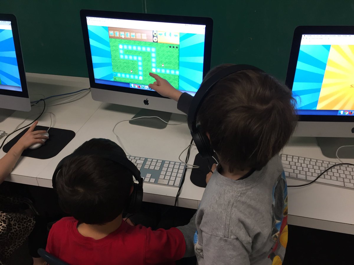 Driscoll Kindergarteners are learning about sequencing with Kodable.