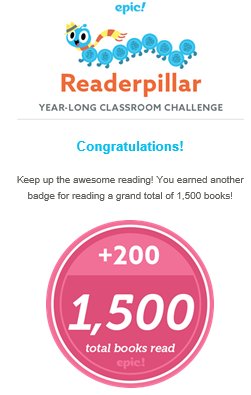 PowellinPrimary's tweet image. We love getting these emails!!  @EpicKidsBooks  #Readreadread #2ndgrade #readerpillar #readeveryday
