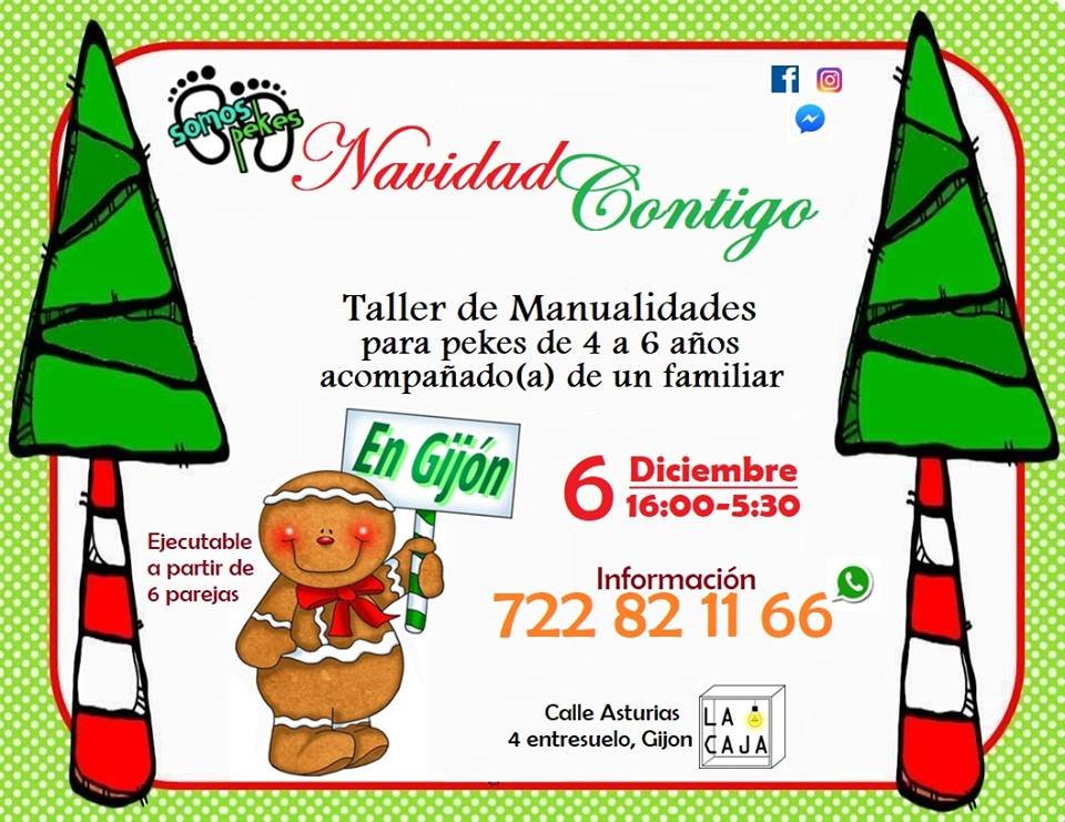 En diciembre, #taller de #Navidad en la-caja.es. Para niños y padres. ¡Súper plan!
