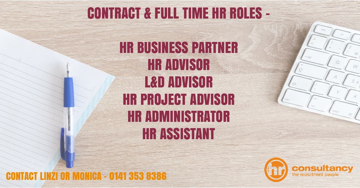 hrc_recruitment's tweet photo. It's never too late in the year to make the move. We have a range of challenging and interesting #HR roles across #Glasgow and #Ayrshire - from 2 month #FTC to #permanent positions. Call Linzi or Monica on 0141 353 8386 if you are interested. 
#jobs #HR #HRjobs #HRBD #L&amp;D https://t.co/Wxdh4JNXCn