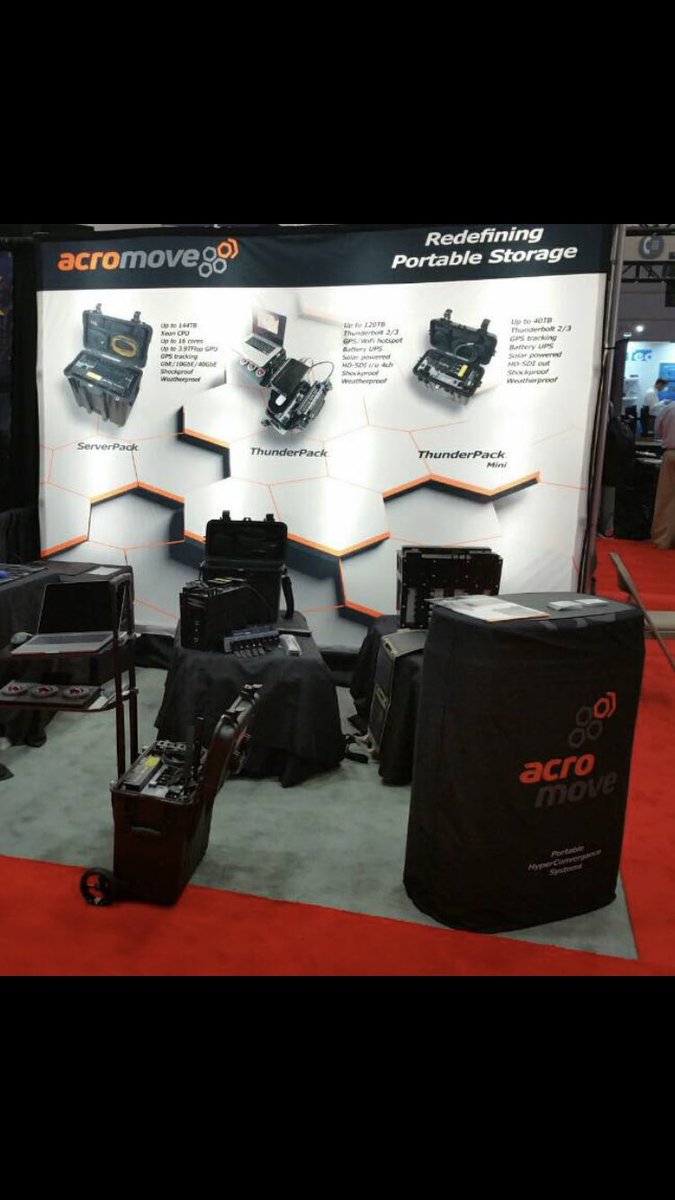 acromove_inc's tweet photo. Stop by GV Expo if you're in the area to see ThunderPack and ThunderPack Mini - booth 209. #gvexpo #tradeshow #mediaworkflows #GovernmentTechnology #videoproduction #onset #postproduction https://t.co/lSm9HFc7YI