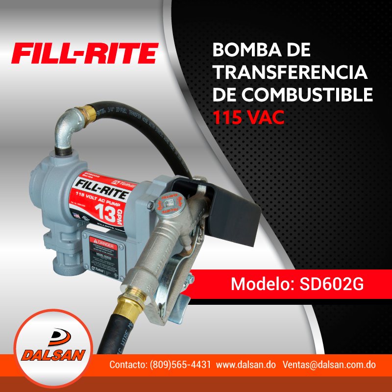 dalsanrd's tweet photo. En nuestras tiendas tenemos disponible las bombas #FILLRITE ideal para bombear combustibles. Este modelo está diseñado para montaje en tanque o barril, capaz de suministrar 13 GPM (49 LPM) de fluido, cuenta con un motor de 1/6 HP Explotion Proof.  #BombasDeTransferencia #DALSAN https://t.co/L2aGY4LibL
